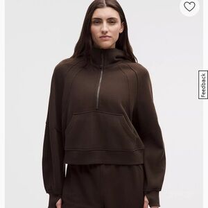 LULULEMON Scuba Oversized Half-Zip Hoodie Brown Women’s Size M/L